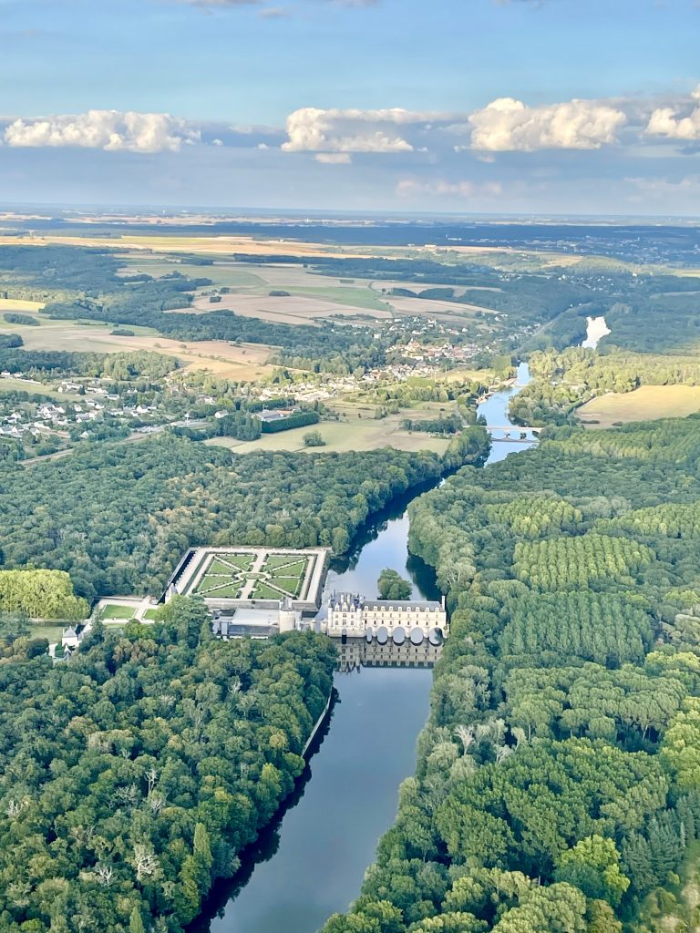 Château de Chenonceau en montgolfière