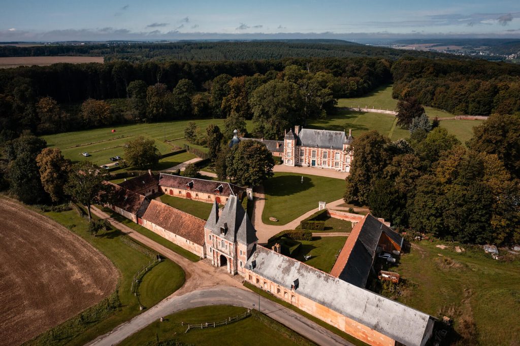 Le château de Bonnemare vu du ciel