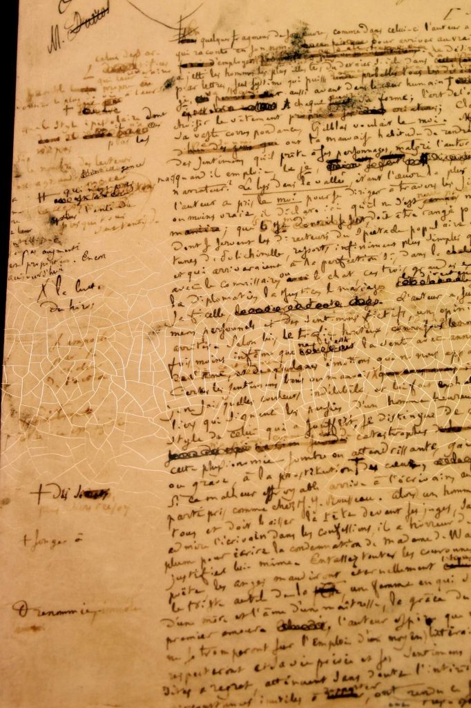 Manuscrit de Balzac
