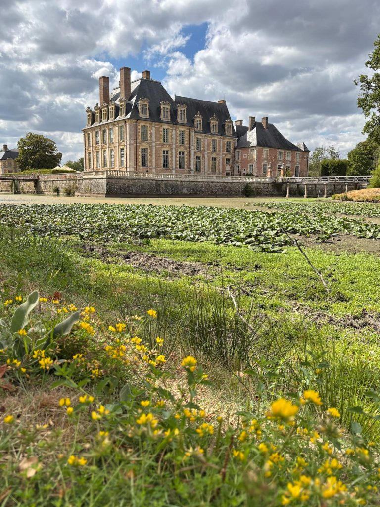 Vue sur le château depuis le parc